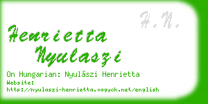 henrietta nyulaszi business card